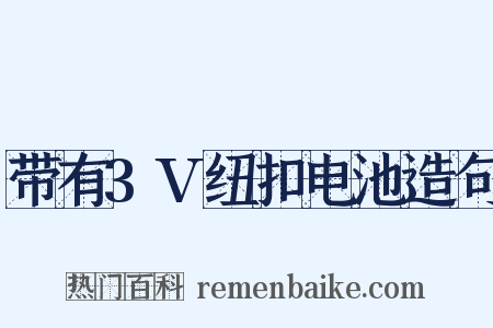 带有3V纽扣电池造句是什么意思的图片